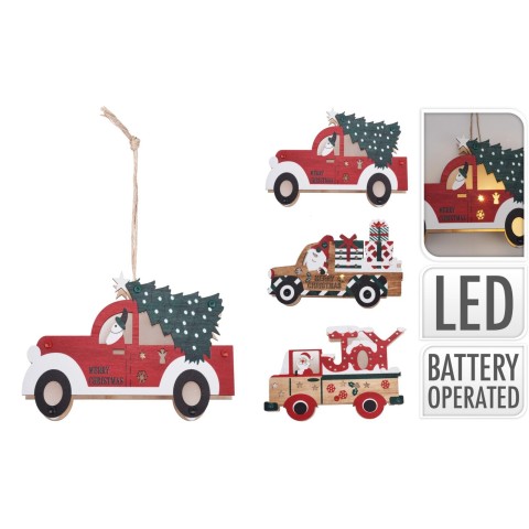 PENDENTE AUTO LEGNO LED 14CM 3